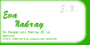 eva makray business card